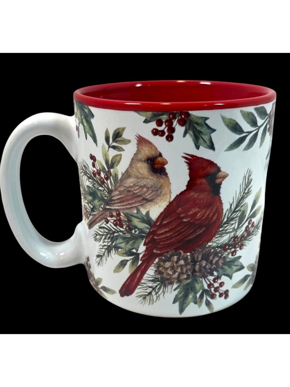 Cardinal-Themed Ceramic Mug By Burton and Burton 14 Oz Microwave and Dishwasher